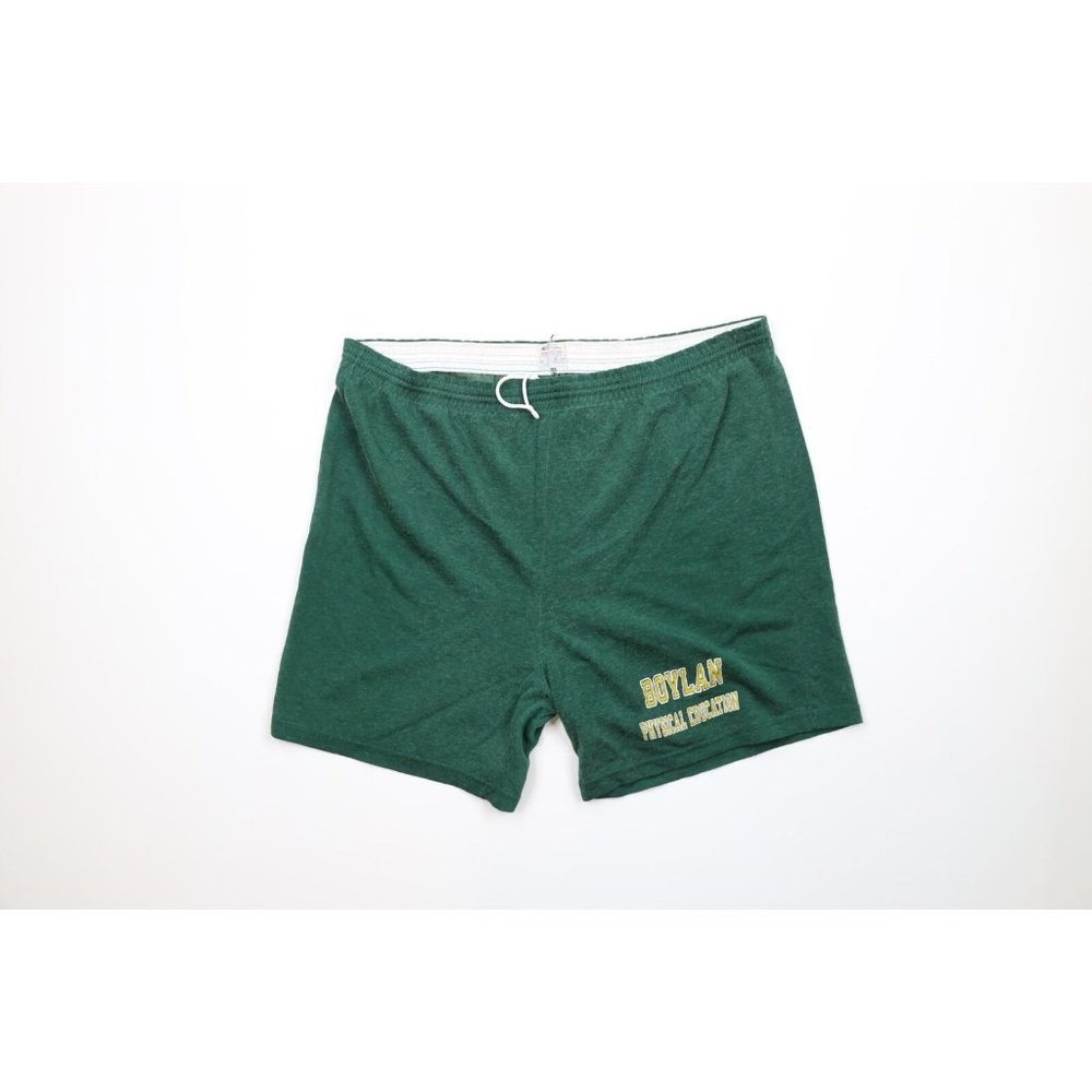 Vtg 90s Champion Mens 2xl Faded Spell Out Boylan Physical Education Shorts Usa